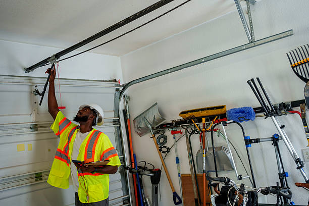 Professional Garage Door Panel Replacement technician working in Belmont, PA